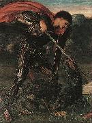 Burne-Jones, Sir Edward Coley St. George Kills the Dragon Spain oil painting artist